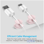 CO060 Mini Cable Organizer Clips - 4 Piece Set for Cable Management-Pink - Image 3